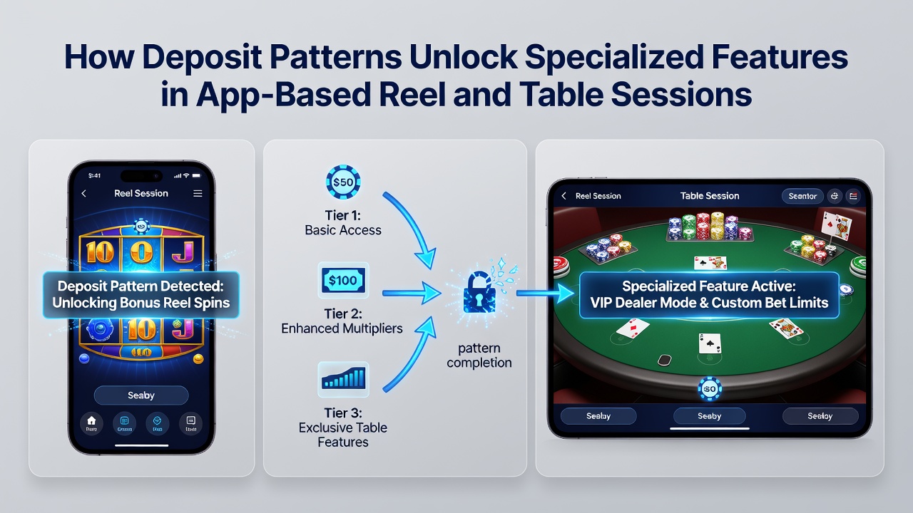 Live-Dealer-Tisch in mobiler App mit freigeschalteten Features nach Einzahlungsmustern