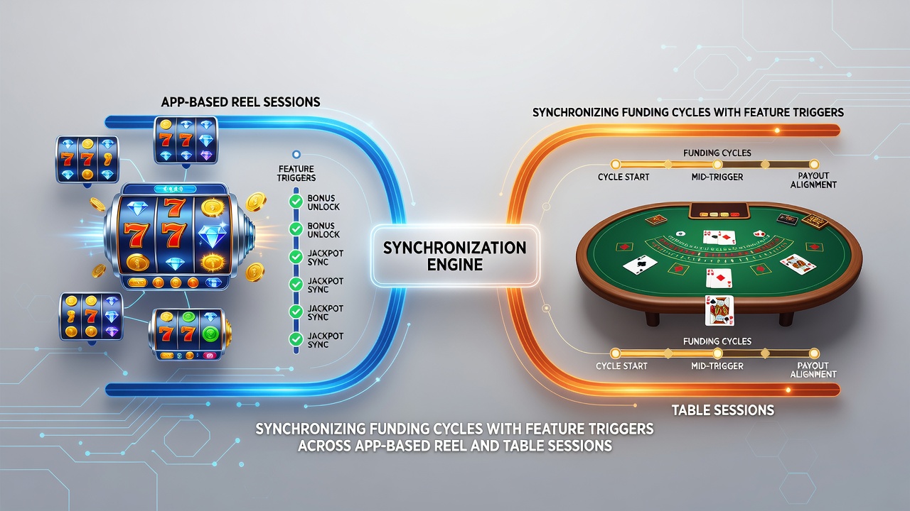 Visualisierung der Synchronisation von Einzahlungszyklen und Feature-Auslösern in mobilen Casino-Apps