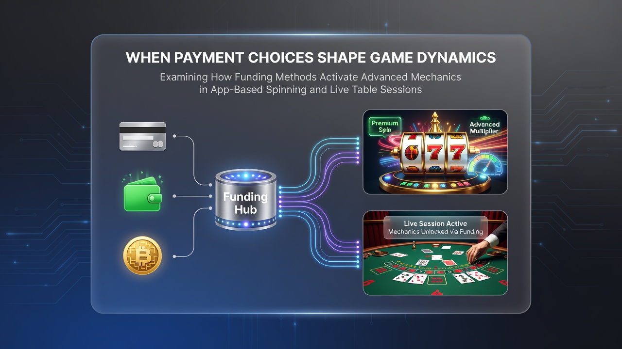 Illustration zu Zahlungsmethoden und deren Einfluss auf Casino-App-Mechaniken