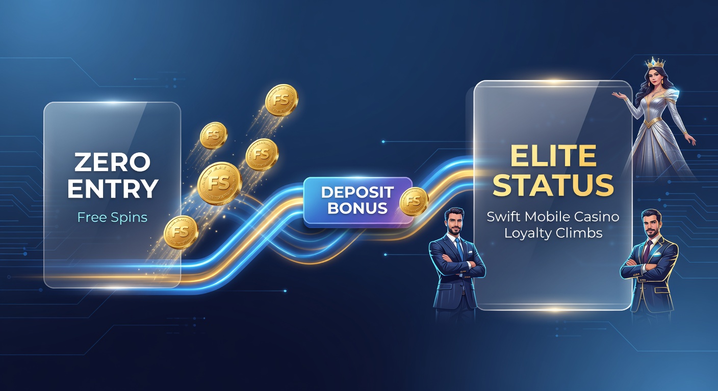 Smartphone mit Casino-App, das Loyalty-Stufen von Bronze bis Diamond zeigt, während Freispiele und Boni ikonisch dargestellt werden